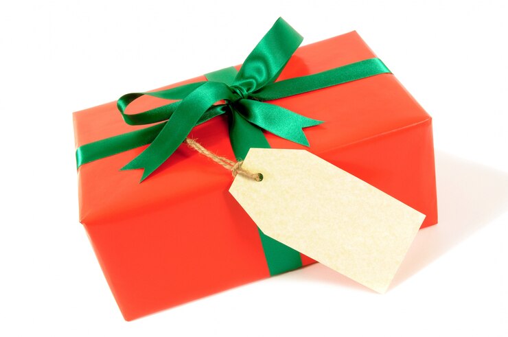 Foto gratuito regalo di natale con la modifica o l&#39;etichetta