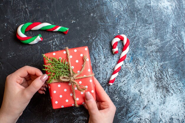 Regalo di Natale vista dall'alto