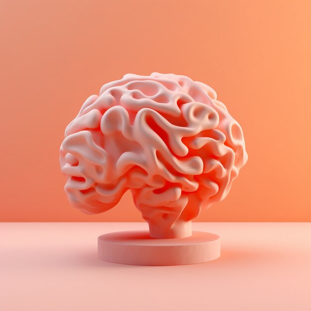 Rendering 3d del cervello umano