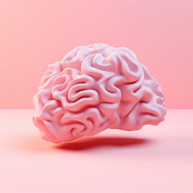 Rendering 3d del cervello umano