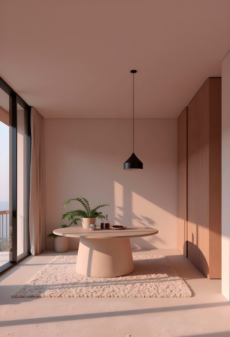 Foto gratuito rendering 3d del concetto minimo di interior design