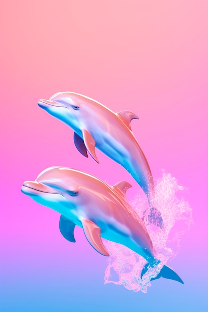 Rendering 3D del delfino