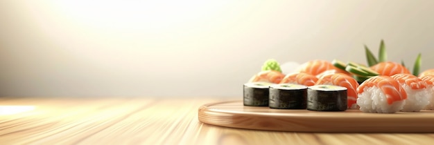 Rendering 3D del sushi