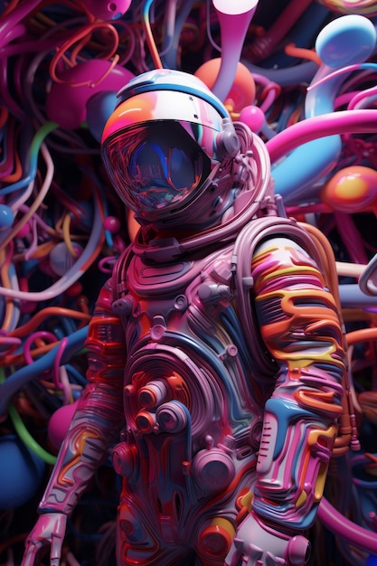 Rendering 3D dell'astronauta