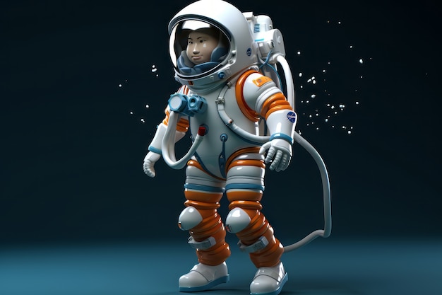 Rendering 3D dell'astronauta