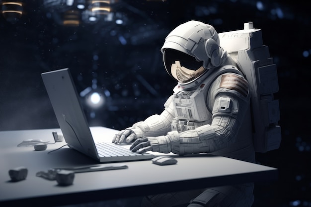 Rendering 3D dell'astronauta