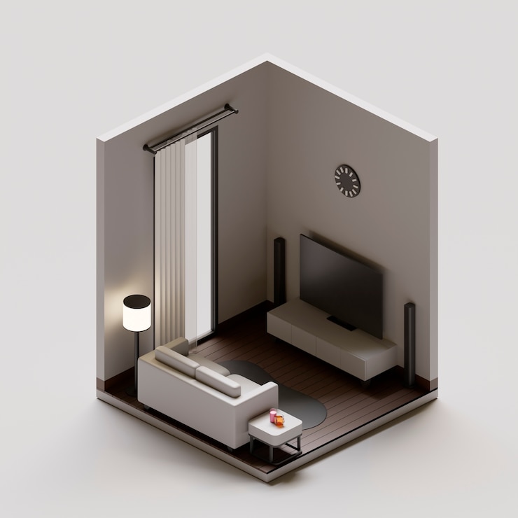 Foto gratuito rendering 3d della casa dei cartoni animati