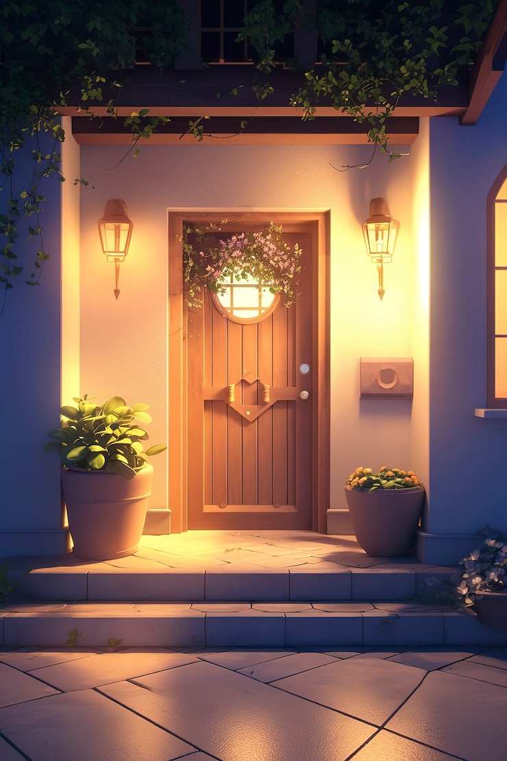 Foto gratuito rendering 3d della porta di benvenuto dei cartoni animati