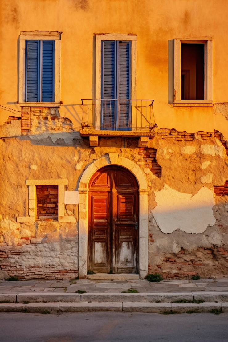 Foto gratuito rendering 3d della porta mediterranea