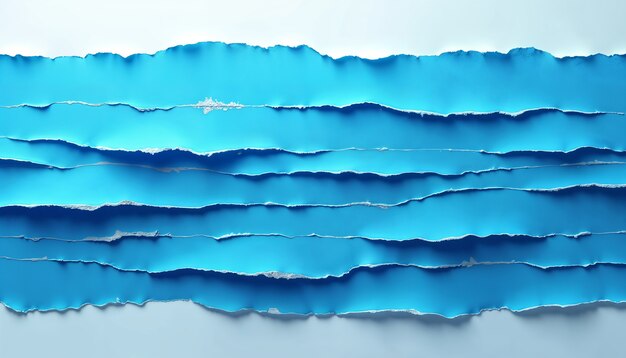 Rendering 3D di carta rotta blu