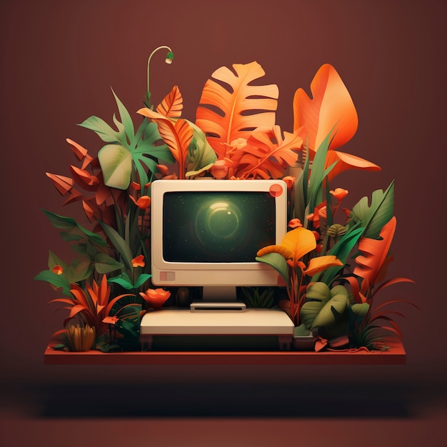 Rendering 3D di computer retro