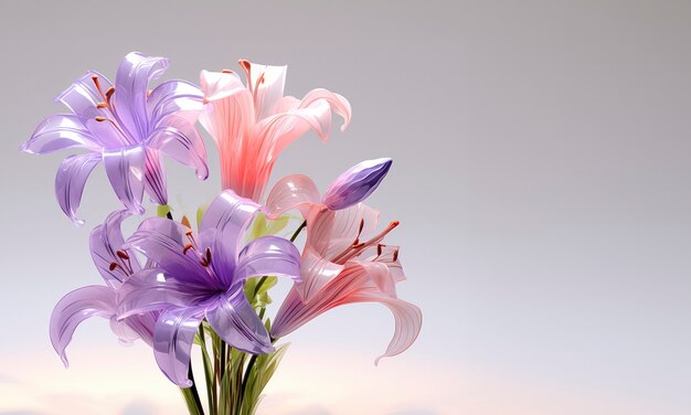 Rendering 3D di fiori