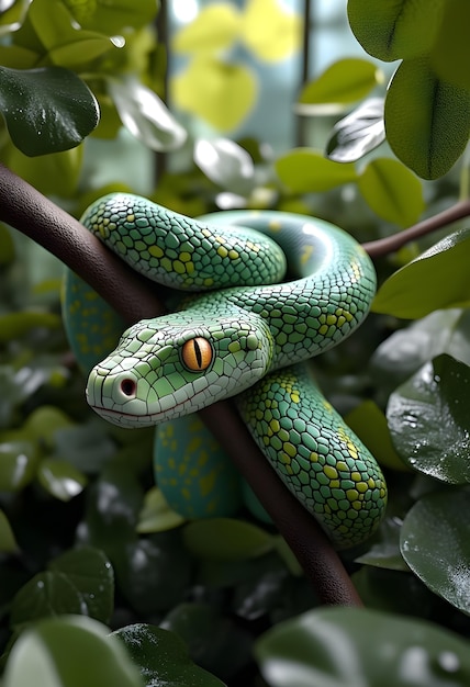 Rendering 3D di un'illustrazione animale