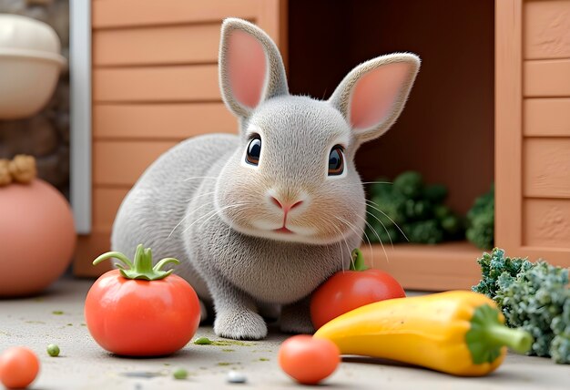 Rendering 3D di un'illustrazione animale