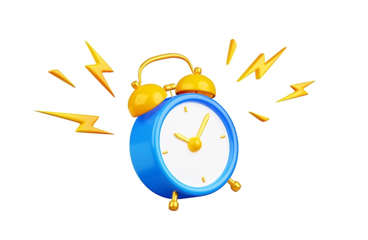 Foto gratuito rendering 3d sveglia sbrigati a suonare gli orologi