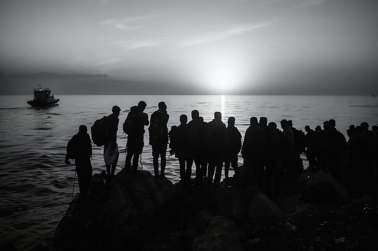 Foto gratuito rendering cinematografico che mostra la grande migrazione
