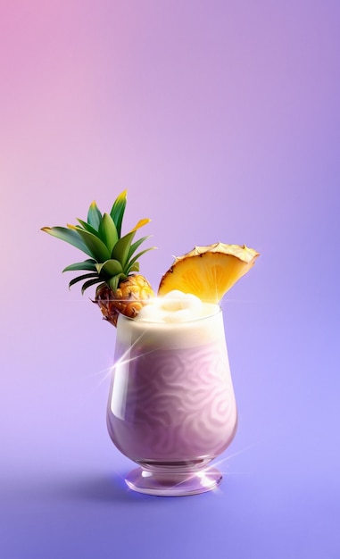 Rendering del cocktail Ube colada