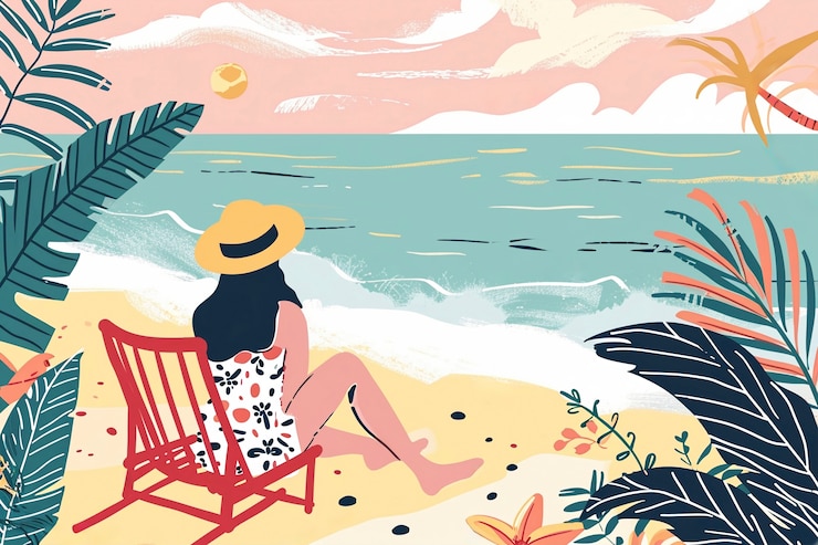 Foto gratuito rendering dell'illustrazione d'arte digitale estiva