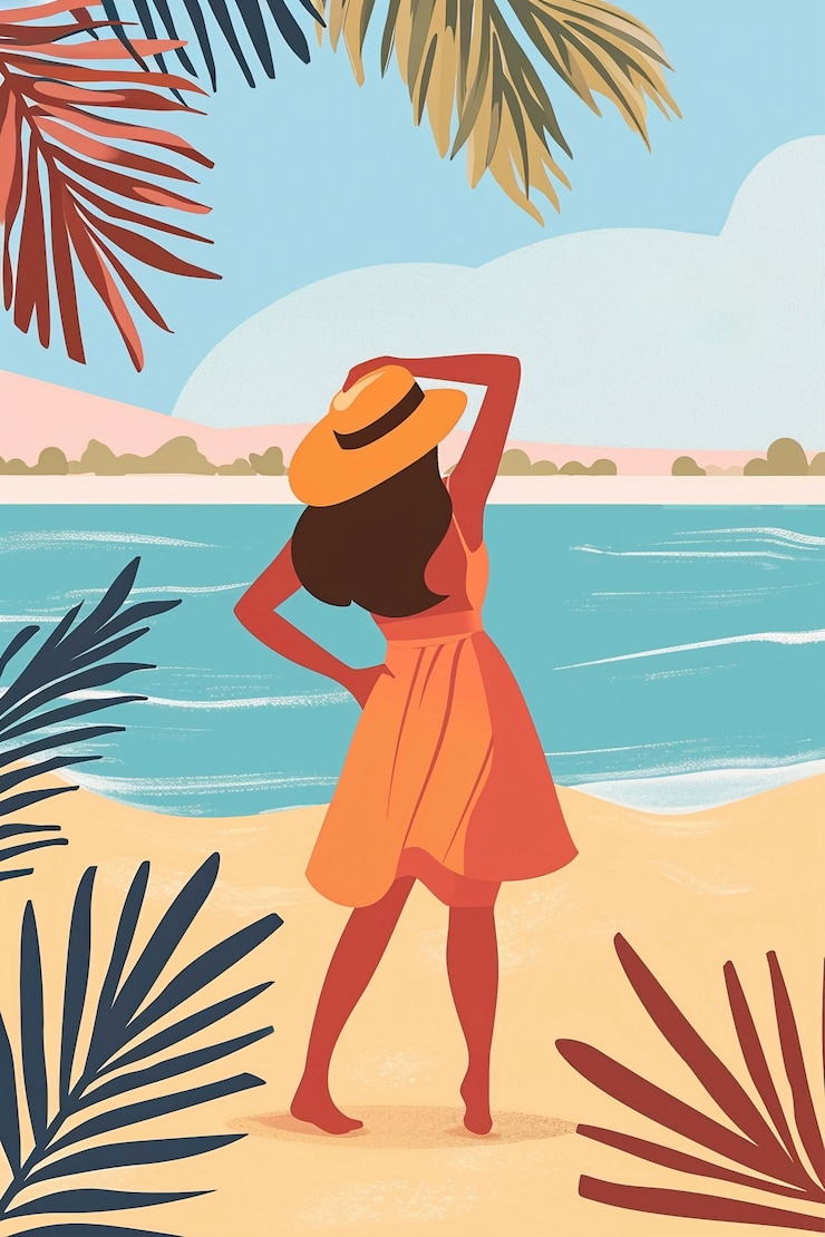 Foto gratuito rendering dell'illustrazione d'arte digitale estiva