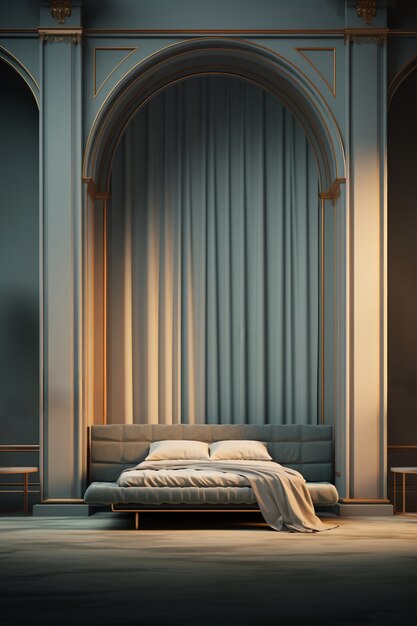 Rendering di eleganti interni neoclassici