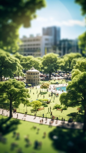 Rendering di un mondo in miniatura