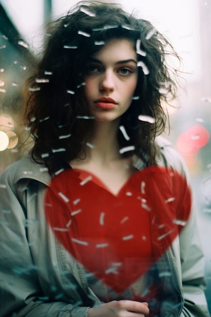 Rendering di una persona che soffre di un cuore spezzato
