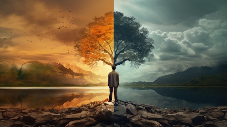 Foto gratuito rendering di una persona con personalità diverse