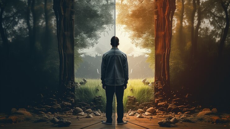 Foto gratuito rendering di una persona con personalità diverse
