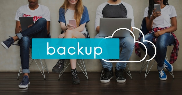 Rete di download per il backup del cloud computing