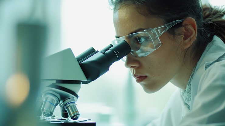 Foto gratuito ricercatore che lavora in laboratorio
