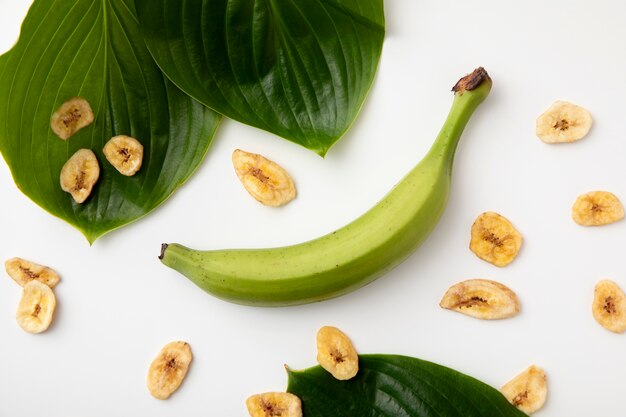 Ricetta in vista dall'alto con banana di banana