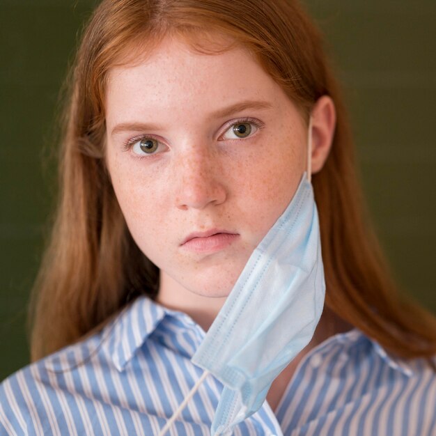 Ritorno a scuola durante il concetto covid