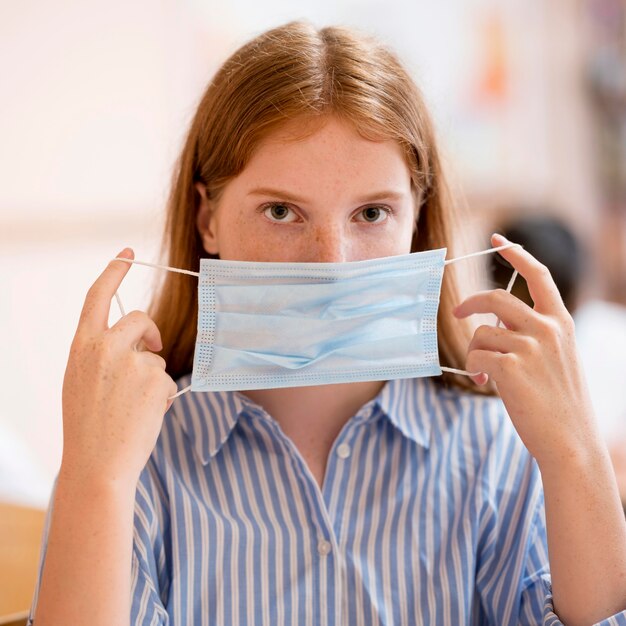 Ritorno a scuola durante il concetto covid