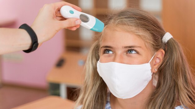 Ritorno a scuola durante il concetto di covid