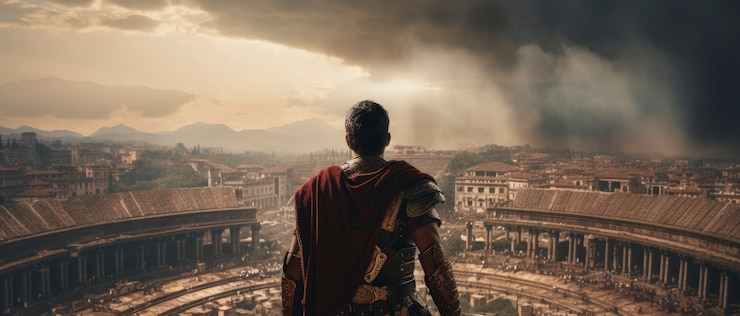 Foto gratuito ritratto dell'imperatore dell'antico impero romano