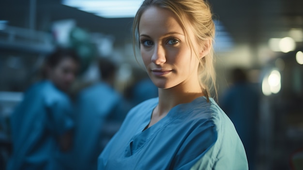Ritratto dell'infermiera lavoratrice femminile