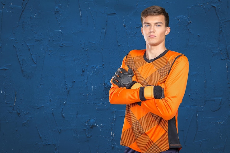 Foto gratuito ritratto di calciatore professionista