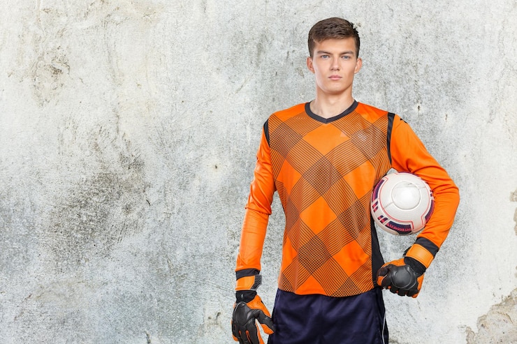 Foto gratuito ritratto di calciatore professionista