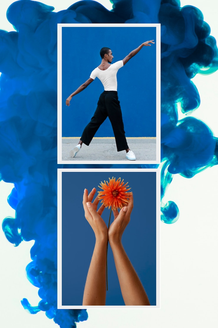 Foto gratuito ritratto di collage creativo