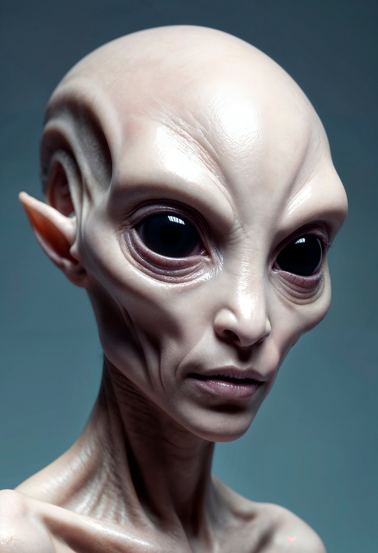 Foto gratuito ritratto di creatura extraterrestre o alieno
