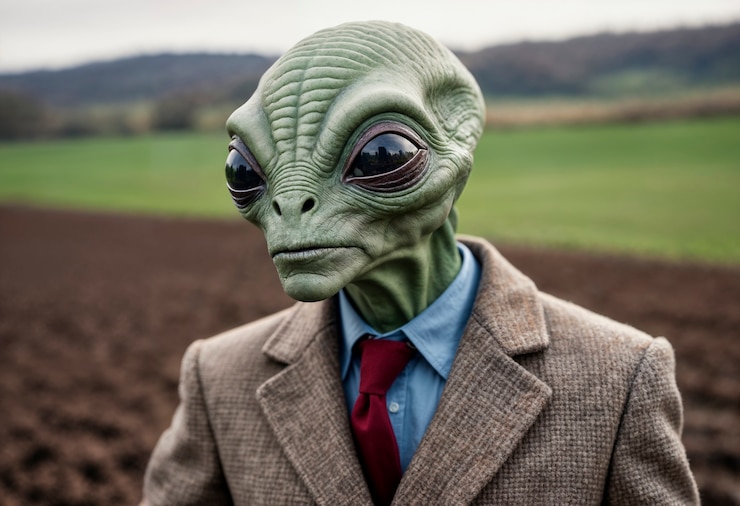 Foto gratuito ritratto di creatura extraterrestre o alieno