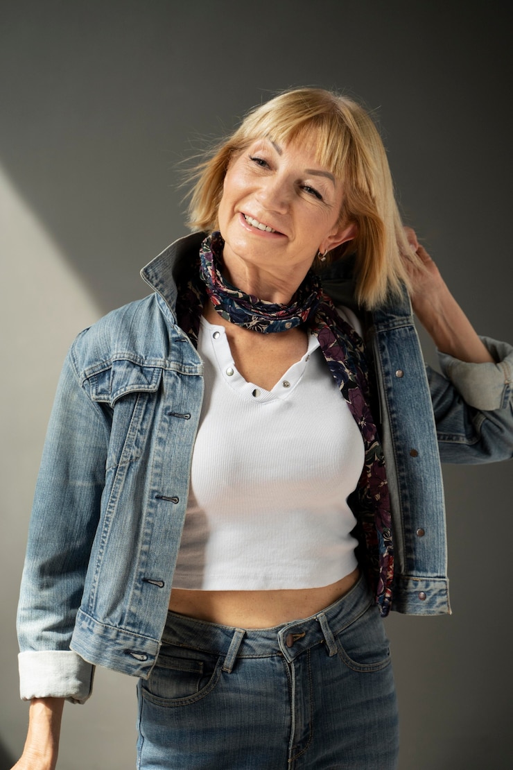 Foto gratuito ritratto di donna senior a tiro medio