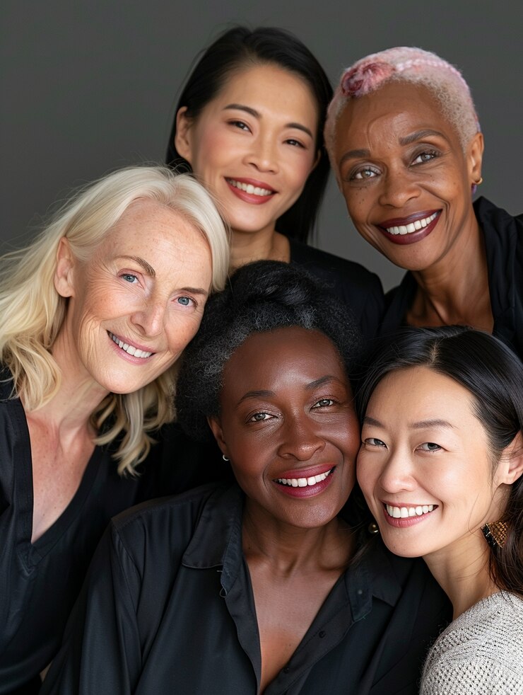 Foto gratuito ritratto di donne diverse insieme