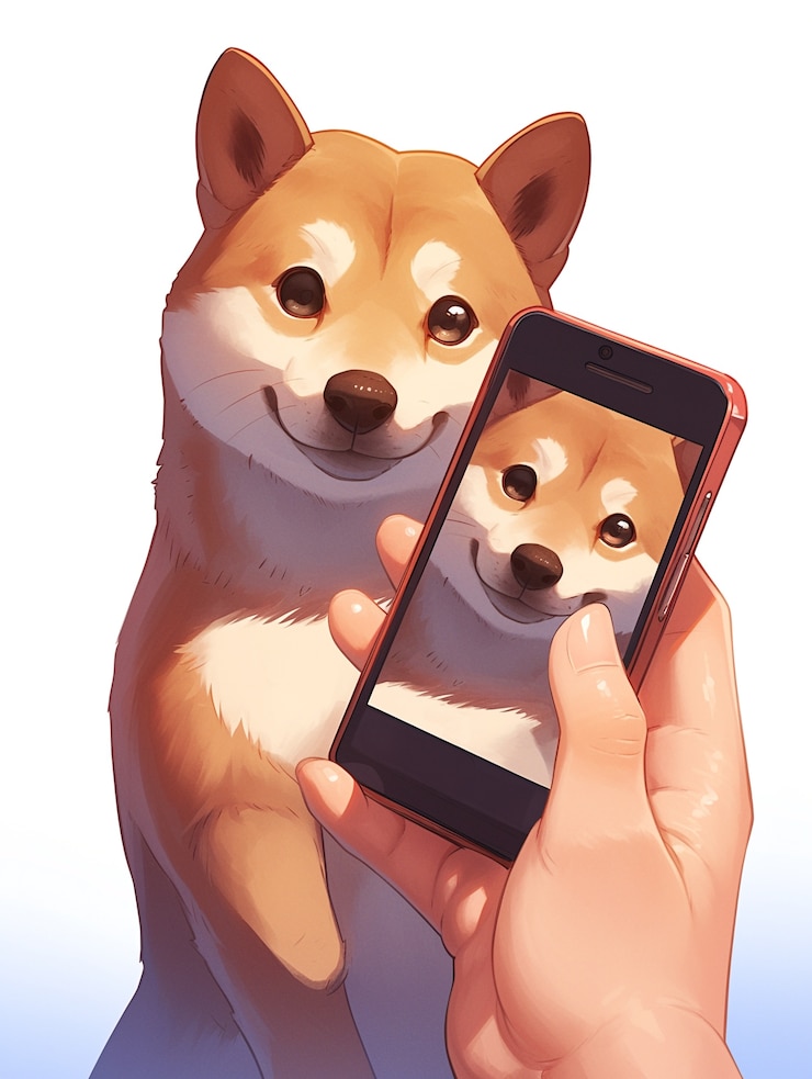 Foto gratuito ritratto di un adorabile cane anime