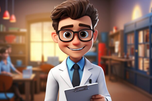 Ritratto di un dottore maschio 3D