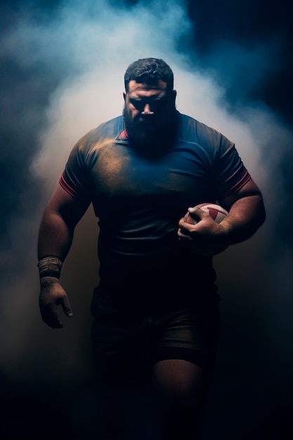 Ritratto di un giocatore di rugby