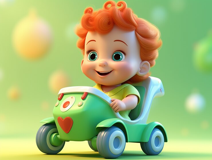 Foto gratuito ritratto di un giovane bambino adorabile in 3d