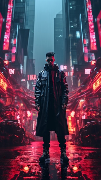 Ritratto di un guerriero cyberpunk
