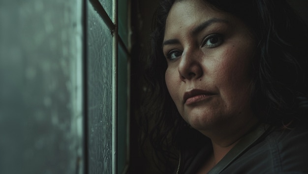 Ritratto di una donna che mostra forti emozioni per la consapevolezza della salute mentale