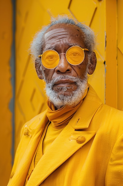 Ritratto di una persona vestita di giallo